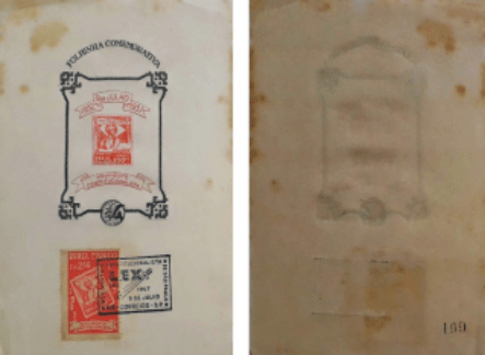 Tirando ferrugem de envelopes e inteiros&nbsp;postais